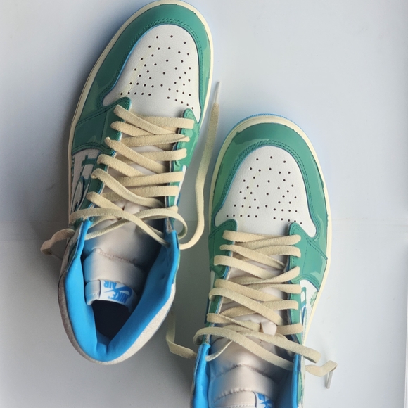 Teal and White High-Top Sneakers main image 7